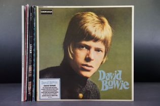 Vinyl - David Bowie and related, 6 albums to include: David Bowie (UK 2010 double album, Deram