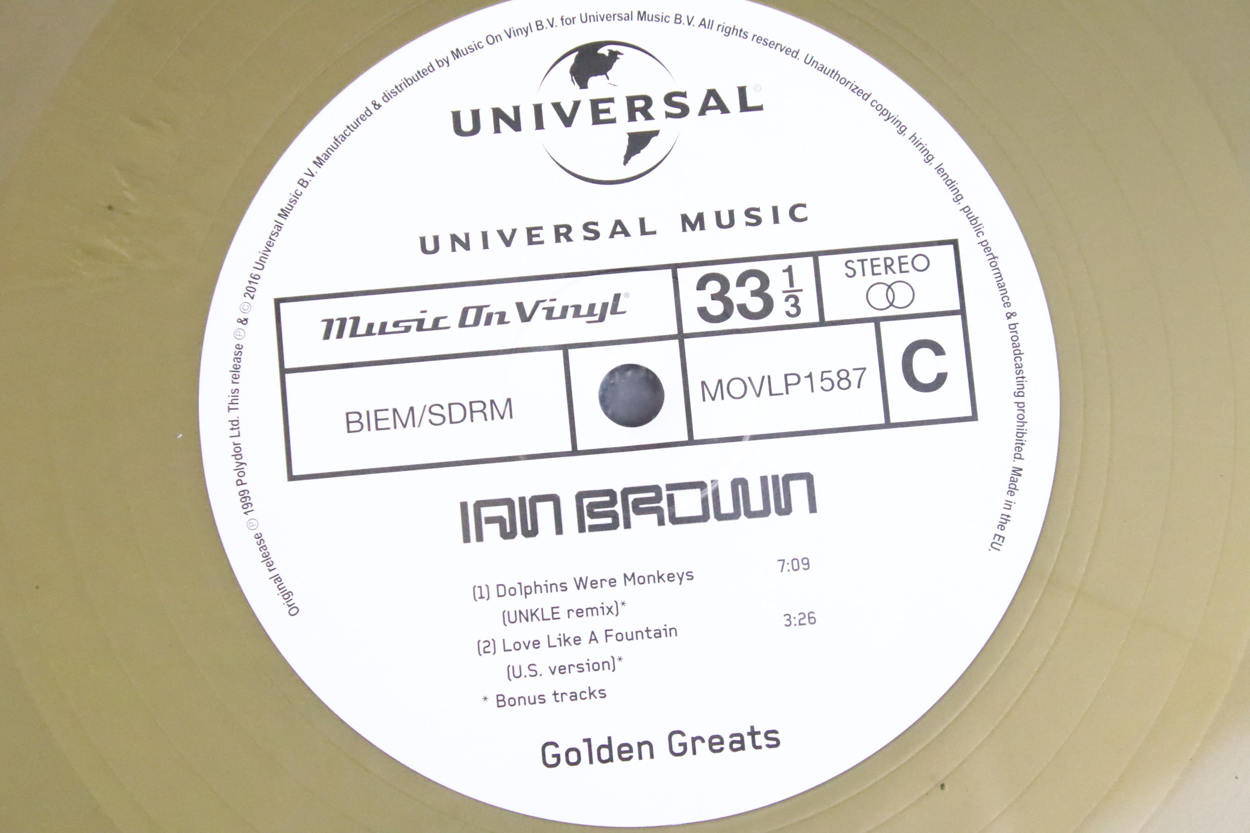 Vinyl - 2 copies of Ian Brown – Golden Greats, Both UK 2016 Double Gold Vinyl albums, Gold stamped - Image 10 of 12