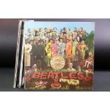 Vinyl - 8 LPs to include The Beatles Sgt Pepper (PCS 7027) Stereo boxed EMI silver/black label and