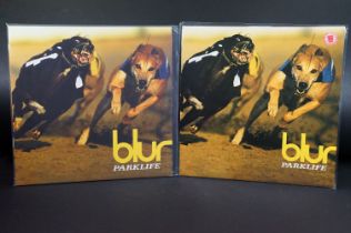 Vinyl - 2 copies of Blur Parklife. Original UK 1994 pressing (Food Records, FOODLP 10, with hype