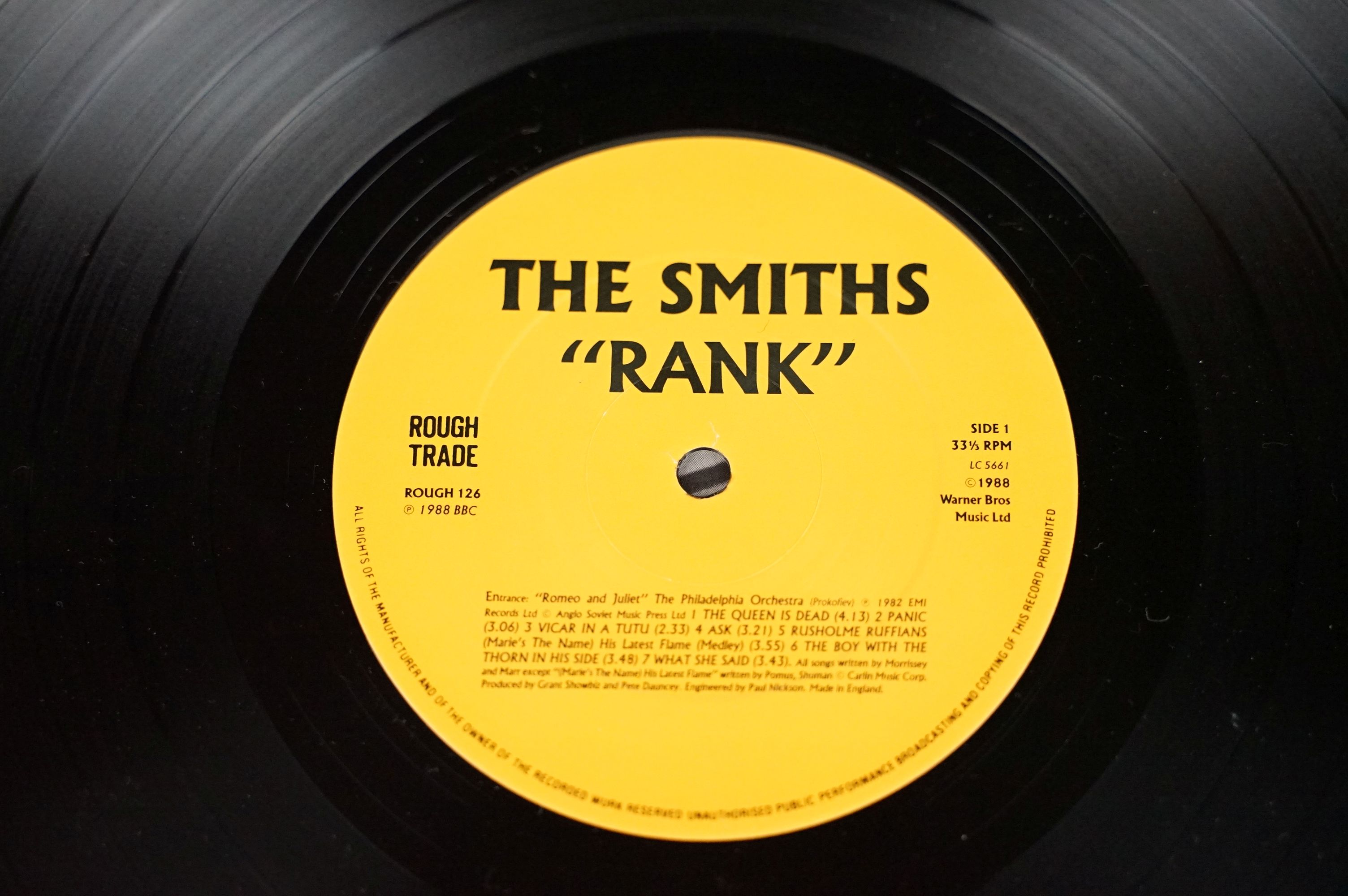 Vinyl - 3 The Smiths / Morrissey LPs to include Rank (Rough 126), Louder Than Bombs (Rough 255), - Image 6 of 17