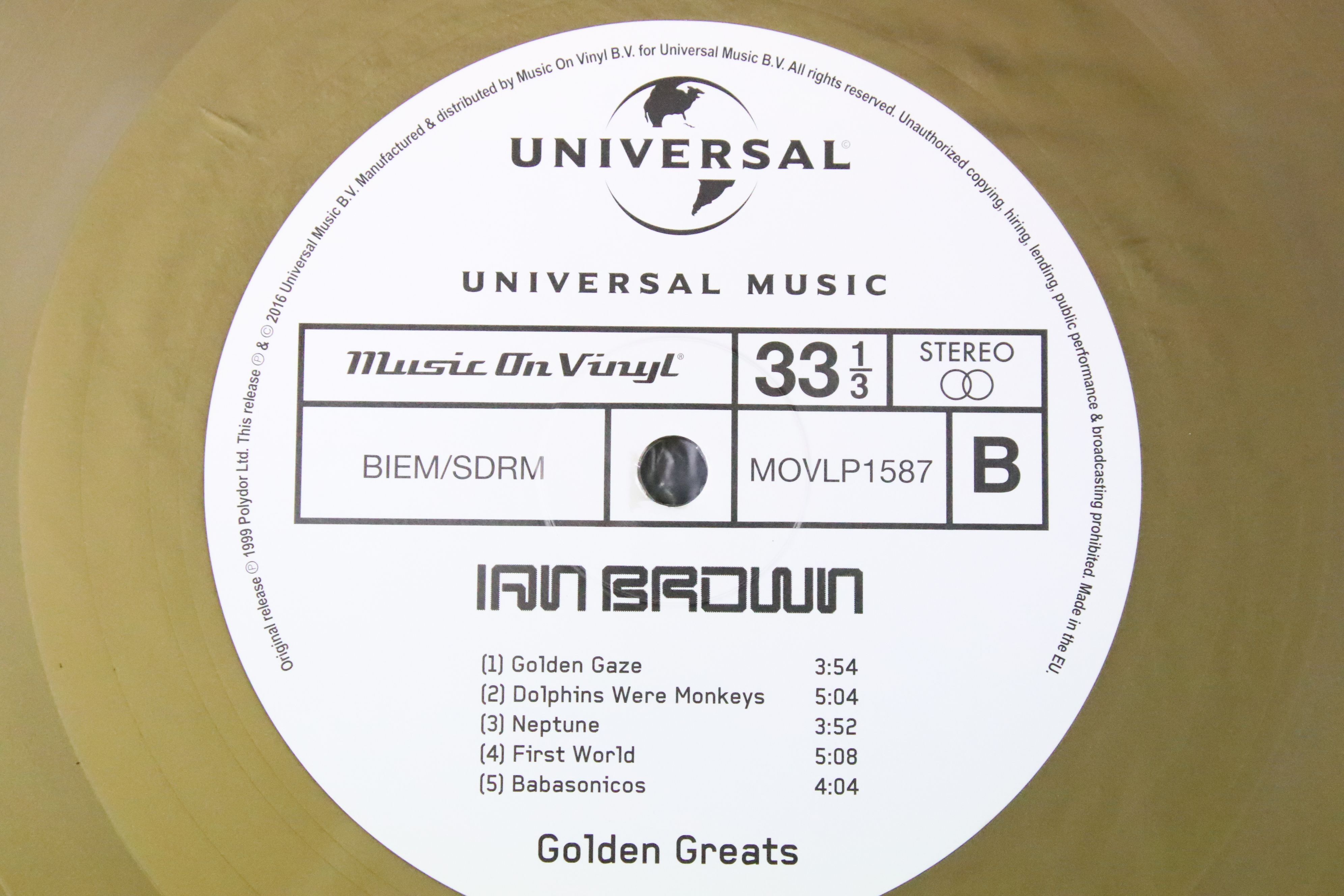 Vinyl - 2 copies of Ian Brown – Golden Greats, Both UK 2016 Double Gold Vinyl albums, Gold stamped - Image 8 of 12