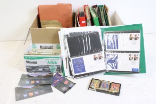 A large collection of mainly British first day covers and presentation packs contained within two