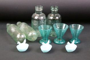Group of mixed glassware to include a pair of early 20th century Mellin's Infant's Food bottles, set