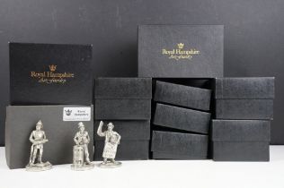 A collection of boxed Royal Hampshire Art Foundry pewter figures.