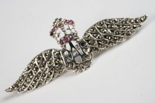 A contemporary Silver Brooch in the form of RAF Wings