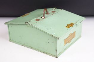 Early 20th Century Eve-Ware Shoe Cleaning Box, with twin lidded compartments labelled 'Black' and '