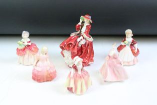 Group of Royal Doulton ladies to include Top o' The Hill (HN1834), Valerie (HN 2107), Rose (HN