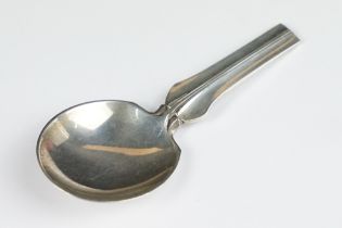 A vintage mid 20th century sterling silver Georg Jenson caddy spoon.