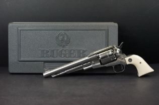 An 'Old Army' Percussion Revolver By Ruger, Cal.457 Round Ball, The Frame And Hammer With Bright