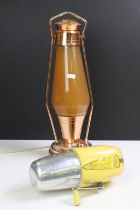 Mid 20th Century retro copper plated & glass lava lamp (approx 46cm high), together with a Swing-A-