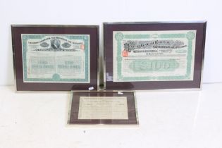 The Mexican Central Railway Securities Company Limited, 'B' Debenture, numbered 1146, 26 x 41cm, The