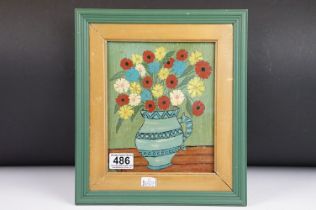 Oil Painting of Still Life Daisies, 20.5 x 16.5cm