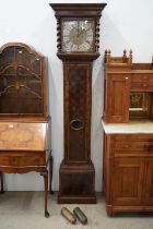 Late 17th century and later Oyster Walnut Veneered Eight Day Longcase Clock, the movement and dial