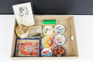 Collection of Seven Mid century ‘ Balls in the hole ‘ Puzzle Games together with a Pokkit-Socca