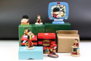 Group of Robert Harrop Beano Dandy collection figurines to include Dennis the Menace;