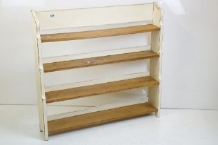 Pine Part Painted Waterfall Bookcase, 103cm long x 17cm deep x 98cm high