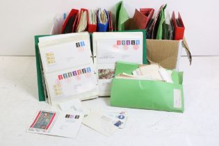 A large collection of mainly British first day covers and presentation packs contained within two