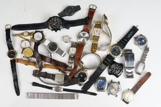 Collection of Gents Watches including Swiss Military, Hanowa, Rotary, Swatch, Seiko, etc