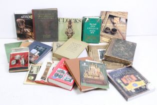 Collection of books, mainly antiques related, subjects include: furniture, clocks, silver etc