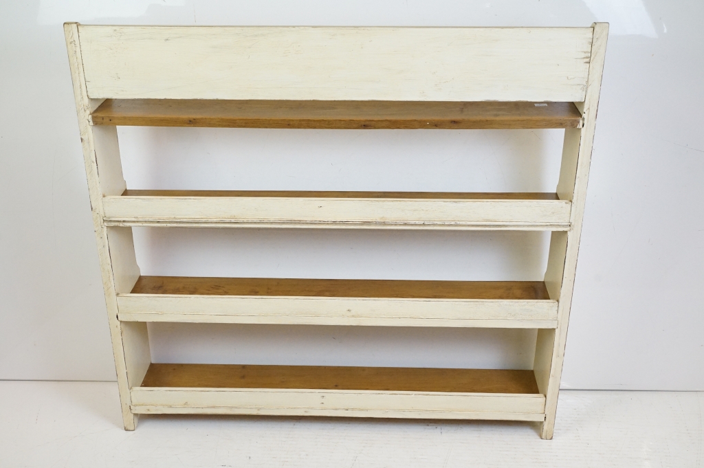 Pine Part Painted Waterfall Bookcase, 103cm long x 17cm deep x 98cm high - Image 6 of 6