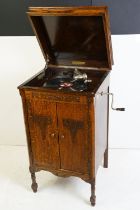 Early 20th century Oak ' Fullotone ' Gramophone Cabinet, 50cm wide x 48cm deep x 92cm high