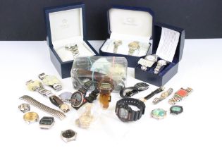 A collection of mainly vintage wristwatches to include ladies and gents examples.