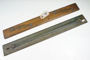 Brass naval maritime parallel rule by Strawdon & Co, London, numbered '10' (62.5cm long), together