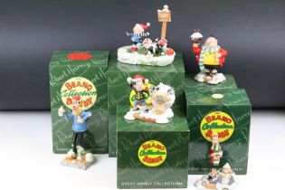 Robert Harrop, Five Boxed Beano Bash Street Kids Christmas Figures including BDCS01 Plug & Wilfred ‘