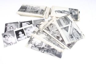 Collection of WWI First World War French war damage black and white post cards, most from a series