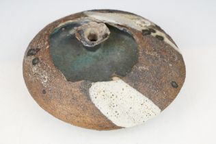 Robert Fournier (1915-2008) - A studio pottery stoneware crater bowl of pebble form, studio mark