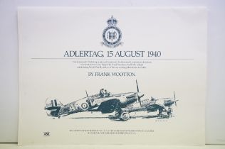 Frank Wootton - ' Aldertag 15 August 1940 ' ltd edn colour print, commemorating the 50th anniversary