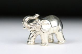 Silver Elephant Figure