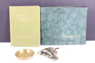 A mid 20th century photograph album complete with contents together with a Spencer's of Melksham