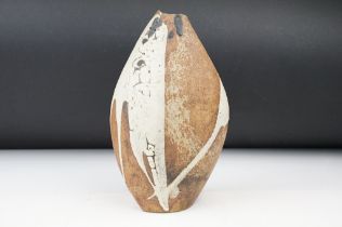Robert Fournier (1915-2008) - A stoneware vase of typical flattened form, approx 26.5cm high, studio