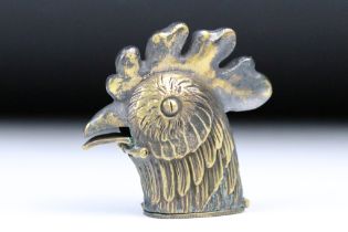 Brass Vesta Case in the form of a Chicken's Head