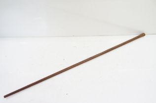 Early 20th century wooden blow pipe / dart gun of tapering form, approx 163cm long