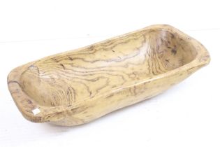 Elm Baker's Dough Trough, 63cm long x 26cm wide x 12cm high