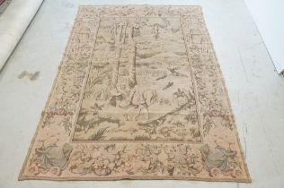 Machine Tapestry Flemish style Panel depicting a Hunting Scene, 219cm x 148cm