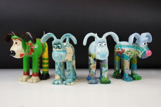 Four Aardman / W&G Ltd Wallace & Gromit 'Gromit Unleashed' figures to include Newfoundland, Bunty,