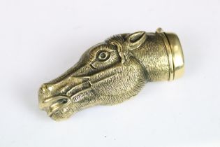 Brass Horse Head Vesta Case