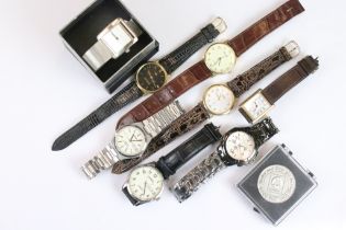 A small selection of gents wristwatches to include Lorus.