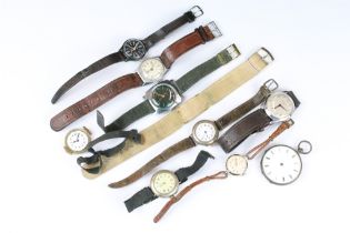 A collection of mixed watches to include Ingersoll and Timex examples.