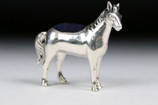 Silver Pincushion in the form of a Horse