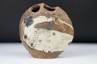 Robert & Sheila Fournier - A 1970's stoneware ' Pebble ' vase, with three apertures, approx 14cm