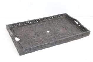 Black Forest carved Tray, 61cm x 38cm