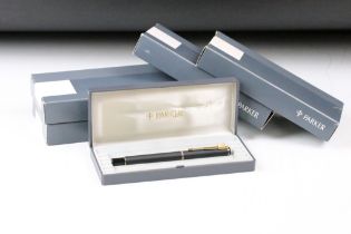 A collection Parker pens within original cases and boxes.