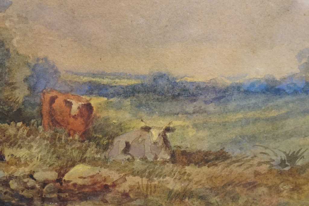 David Cox (1753 - 1859), Near Wrotham, watercolour, gilt framed, signed lower left and dated 1852, - Image 3 of 7