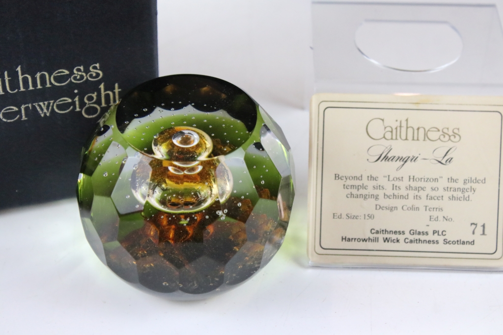 Ten boxed Caithness glass paperweights to include Optima (ltd edn no. 239/500), Rhythm 'N Blues, - Image 10 of 12