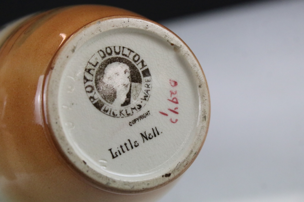 Pair of Royal Doulton Dickens ware to include Sydney Carton and Little Nell, both transfer printed - Image 5 of 8